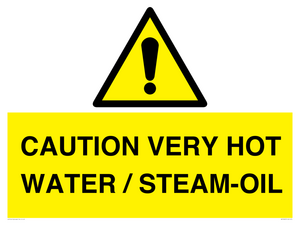 CAUTION VERY HOT WATER / STEAM-OIL